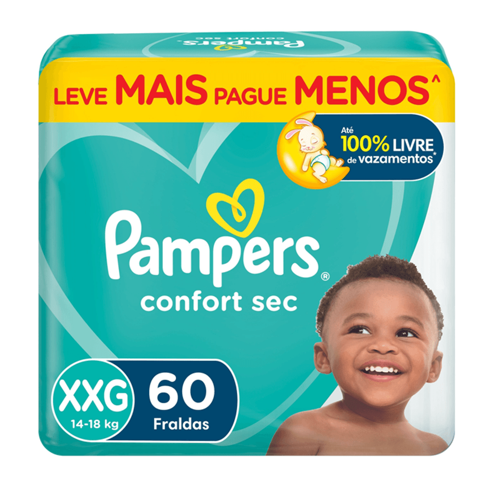 Fralda Pampers Confort Sec XXG 60un